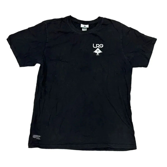 LRG Black Logo Print Cotton T-shirt XL - Picture 1 of 5